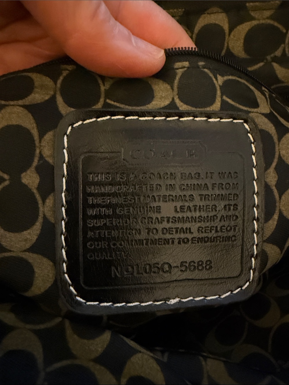 Coach Black Shoulder Bag with Gold Hardware and Contrast Stitching - Picture 9 of 11